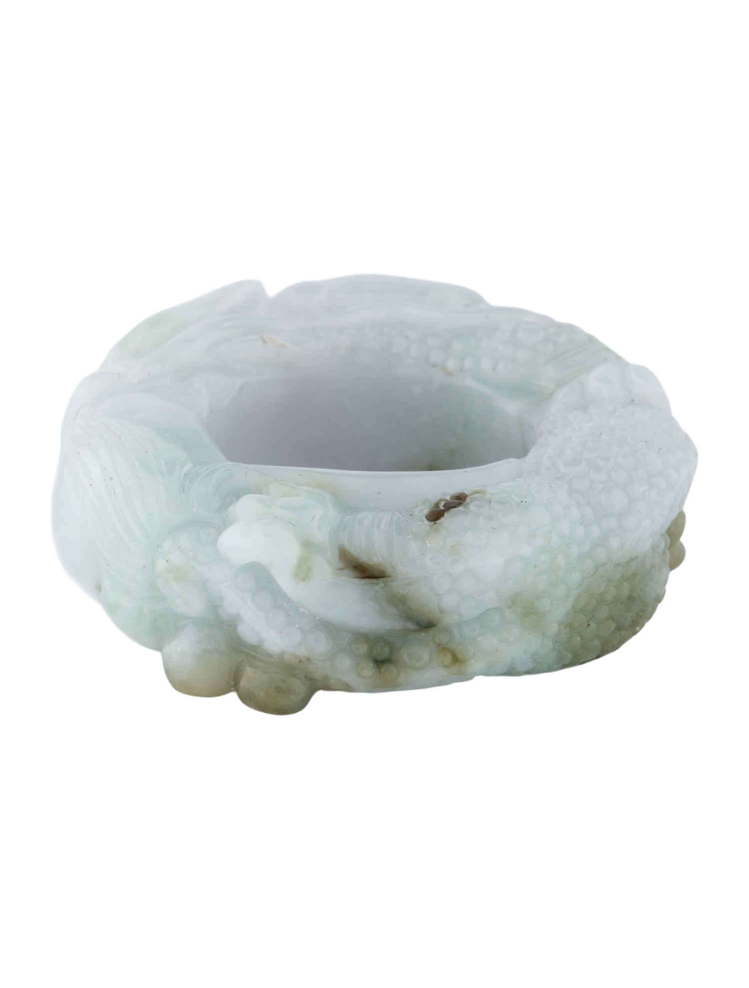 Ring Jadeite Carved Dragon Band